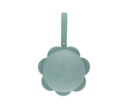 Silicone dummy clip - Light sage flower