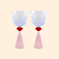 Verres à Vin Teintés Lèvres - Ensemble de 2