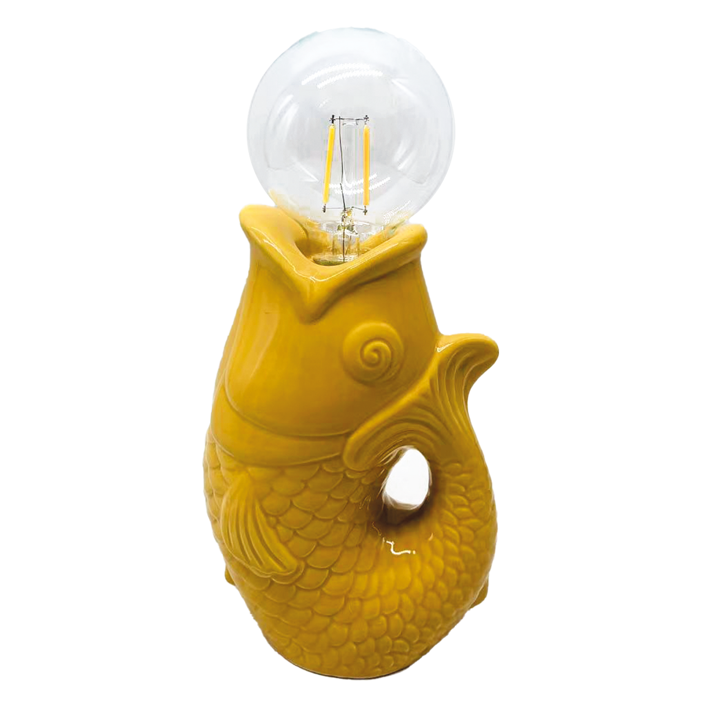Saffron LED fish decoration, battery operated L13.5 D8.2 H27cm