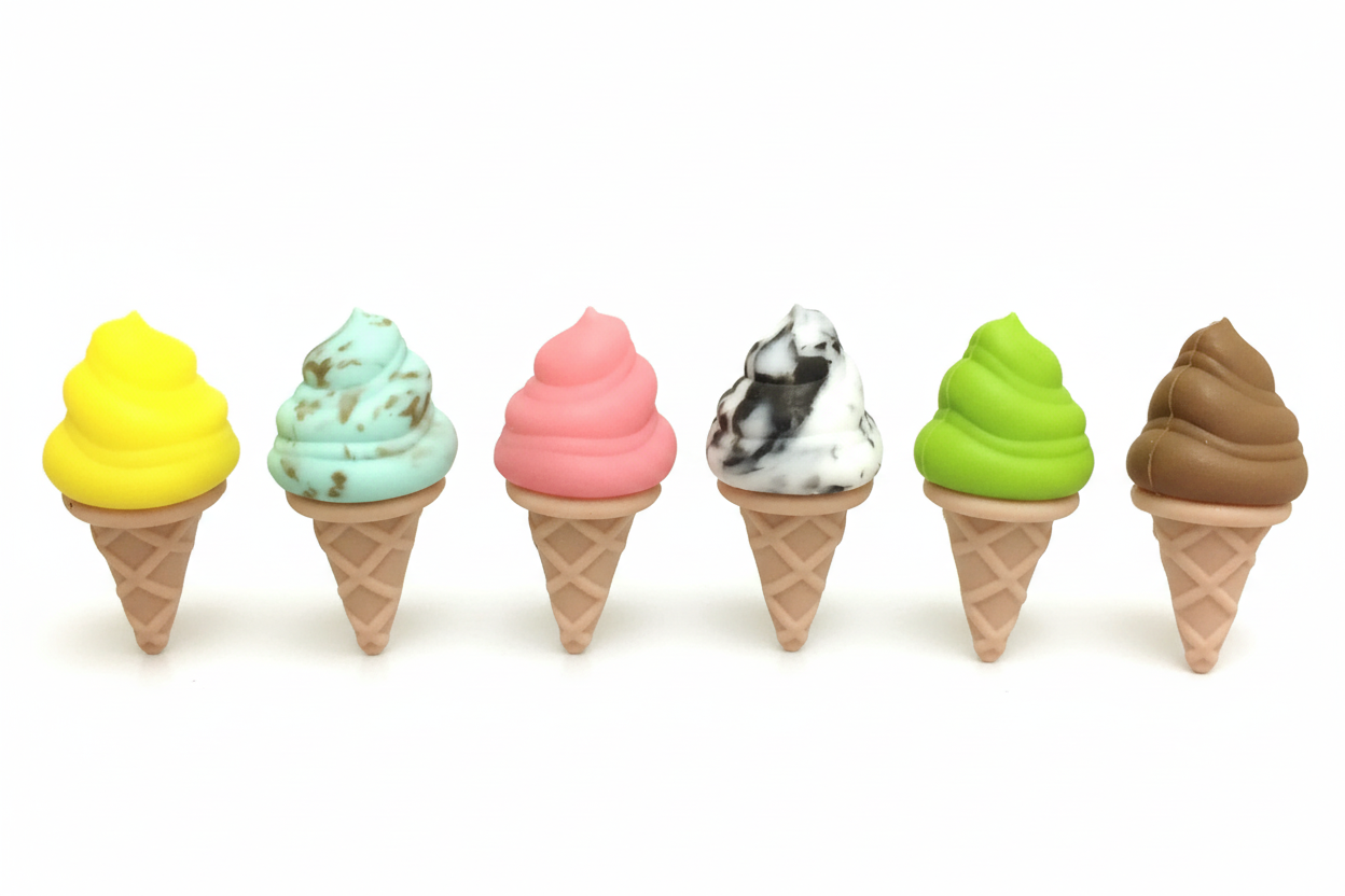 Ice cream-shaped glass markers