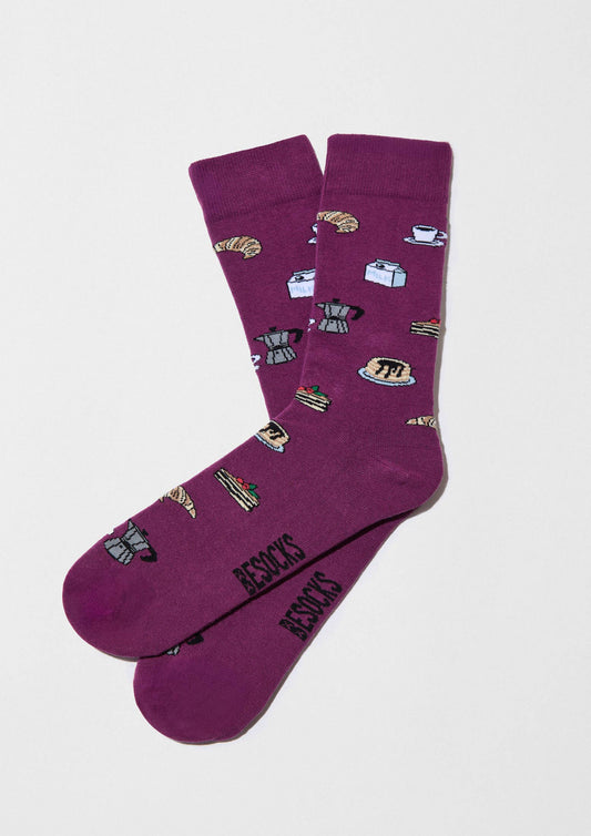 BeSweetBreakfast Violet - 100% Organic Cotton Socks