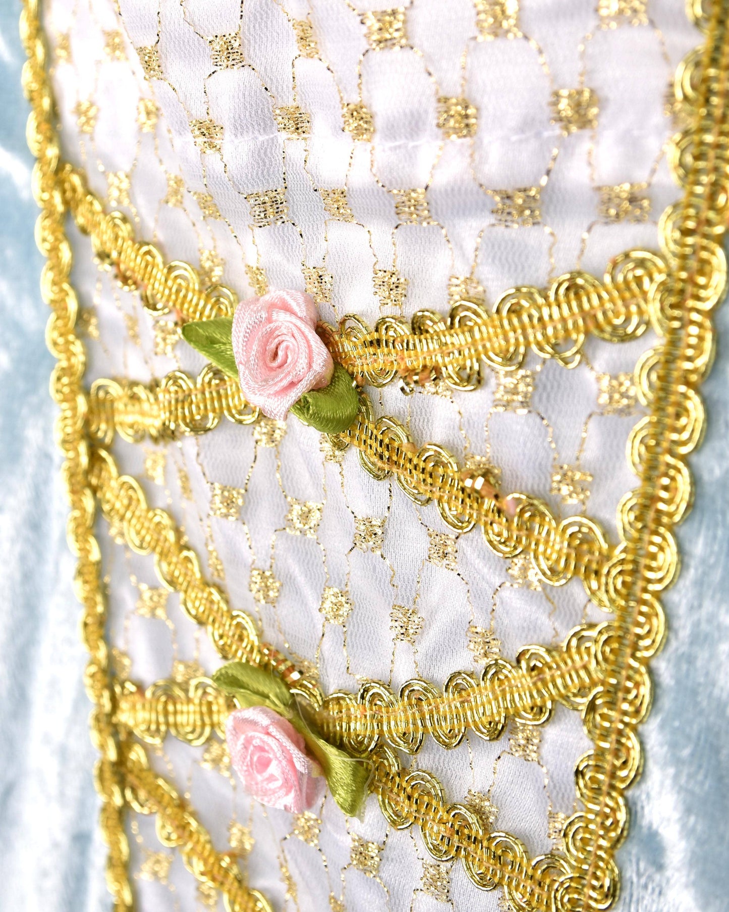 Robe de princesse en velours bleu clair 98-104 Cl 2-4 ans