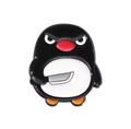 Pinguin-Anstecknadel mit Messer