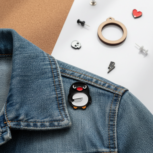 Penguin with Knife Pin