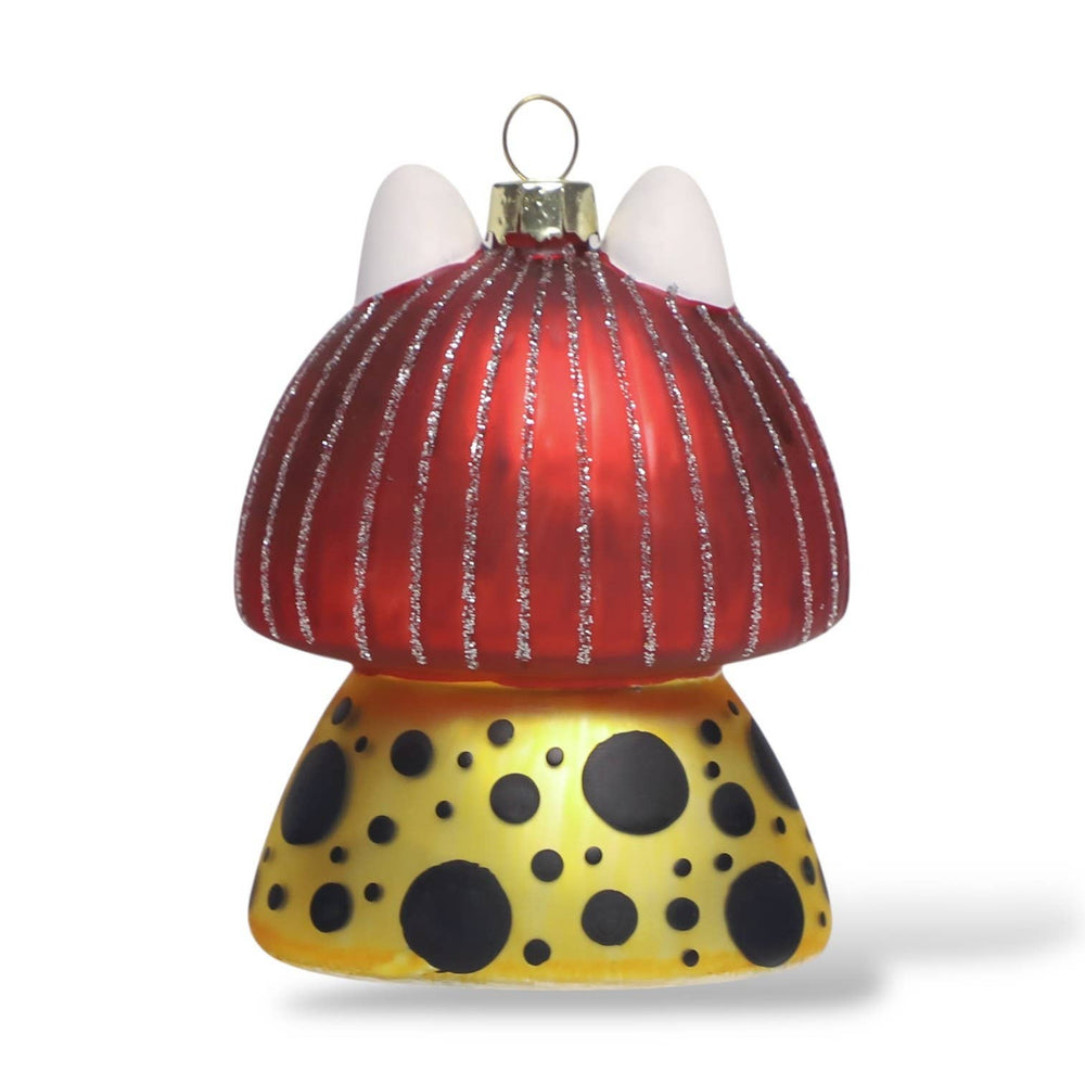 Boule de Noël « KusaMEOW » de Yayoi Kusama – Chat blanc