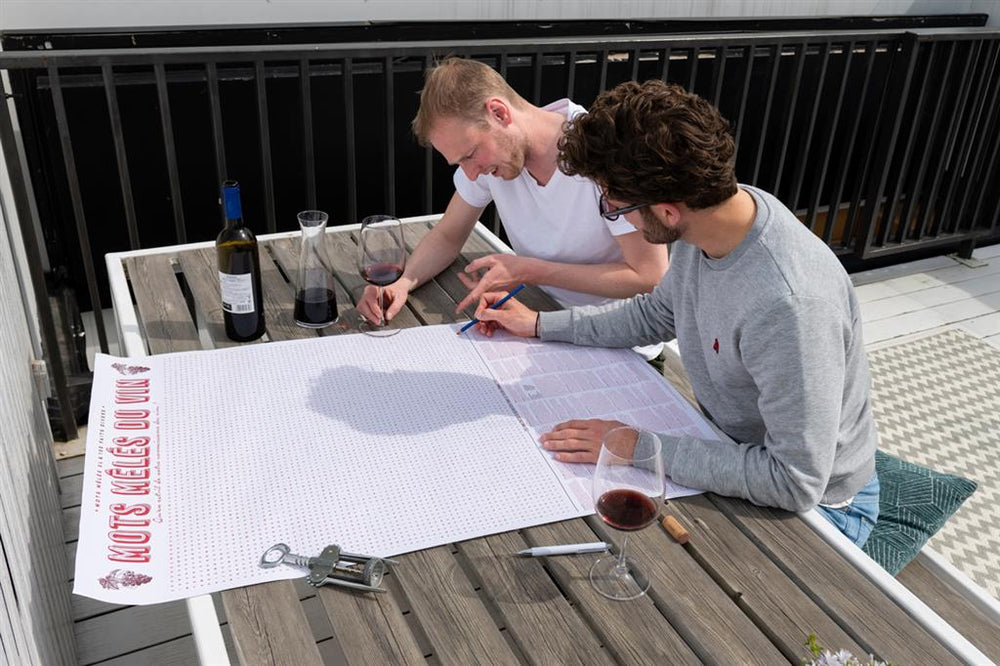 XL Spelposter - Wijn Woordzoekpuzzel 