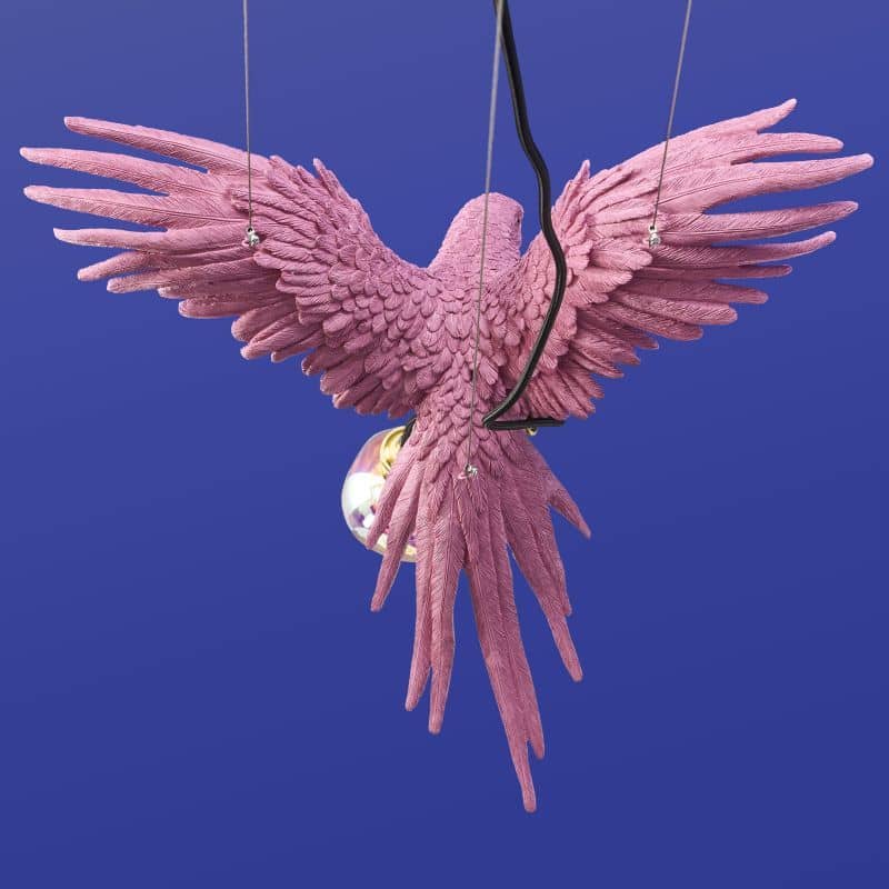 Pink Parrot Ceiling Light