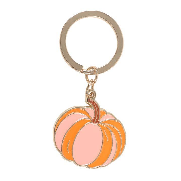 Pretty autumn pumpkin keyring