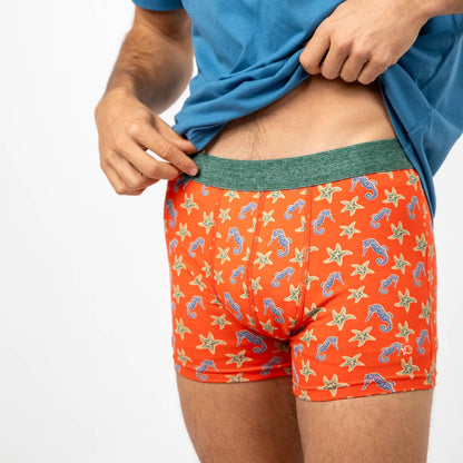 Biologische katoenen boxershorts - Zeepaardje