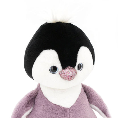 Peluche de pingouin Fluffy, couleur lilas, 35 cm, 0+