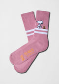 BeSnoopy Rayures Street Rose - Chaussettes 100 % coton biologique