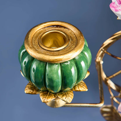 Oranje/gouden papegaaienkroonluchter 39,5 x 12 x 59 cm