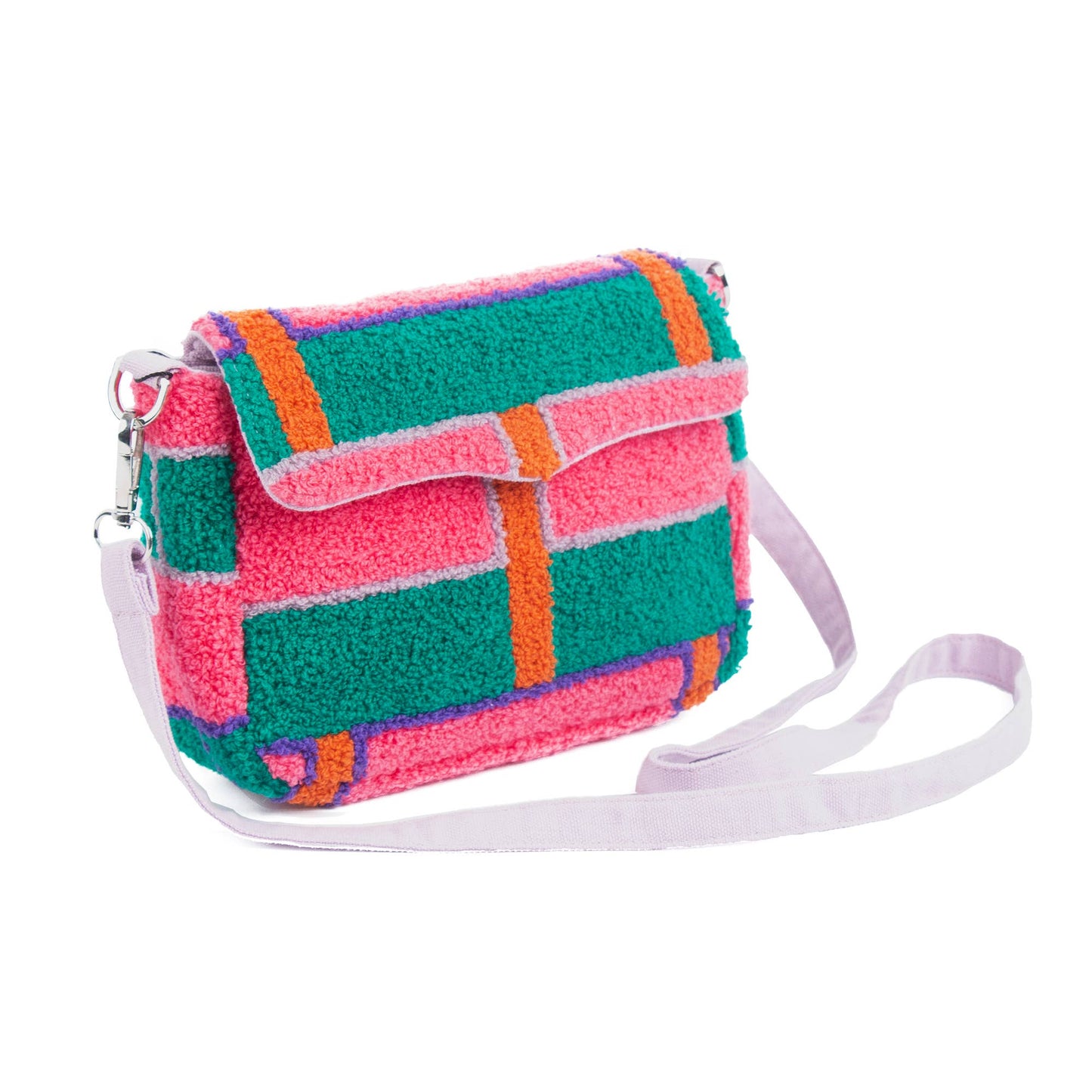 Petit Sac D'épaule Rose avec Détail Tufté Helio Ferretti Vue 2