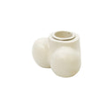 Kaarsenhouder - Scrotum - Polyhars - Zand - 7,5 x 5,5 x 4 cm