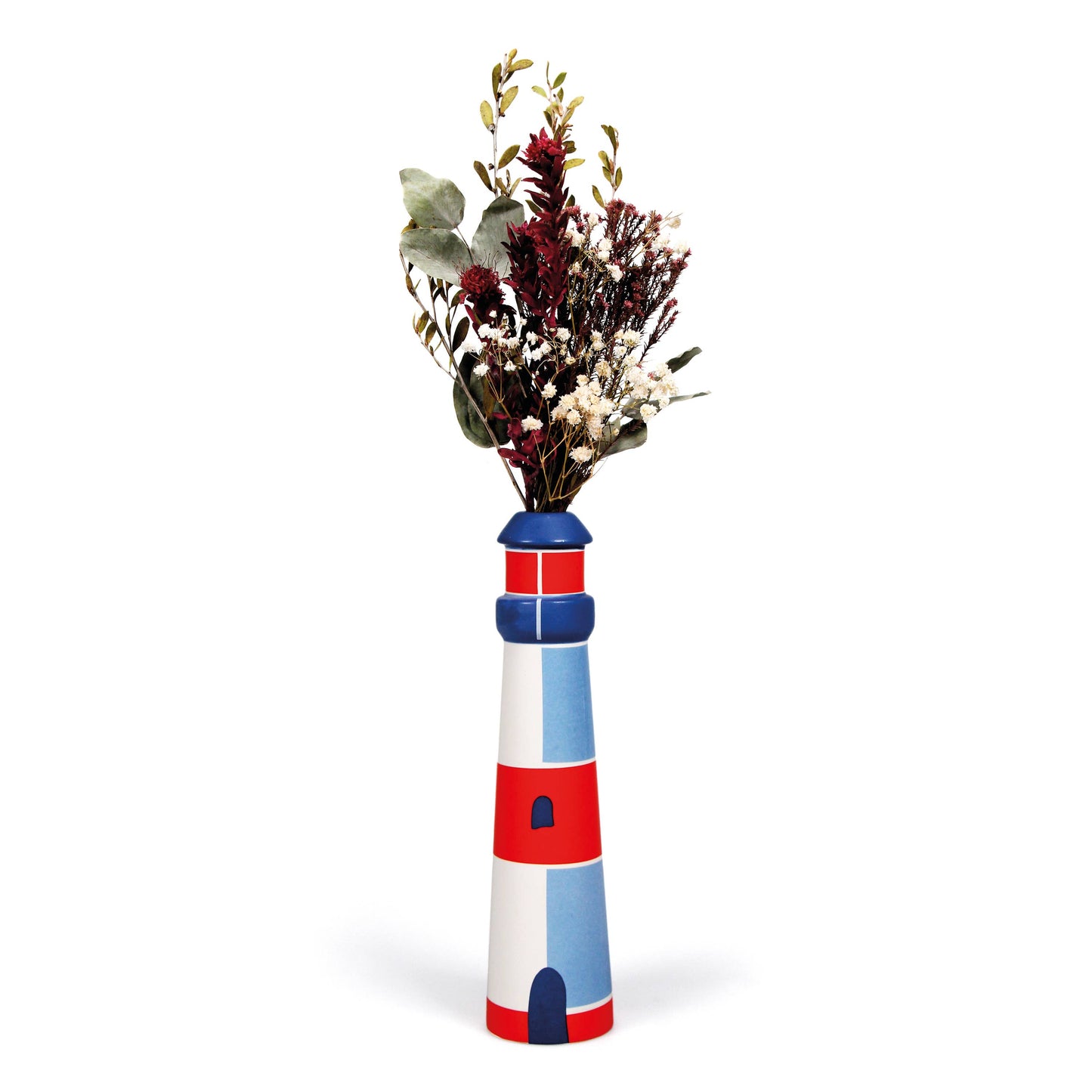 Kustzee keramische vaas in de vorm van een vuurtoren