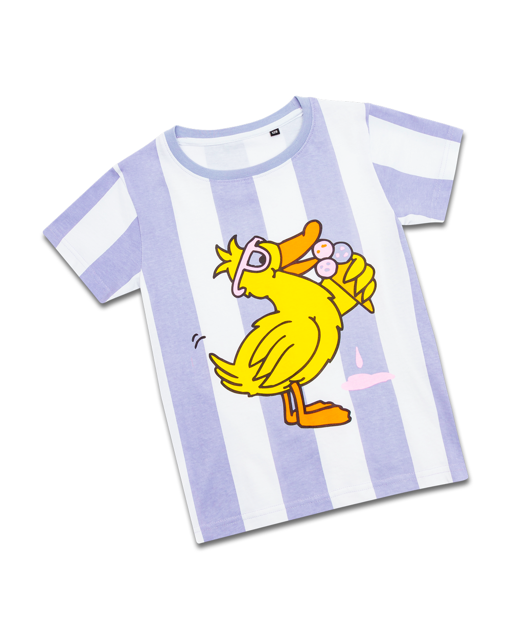 Flida the Duck with Ice Cream Striped T-Shirt for Children