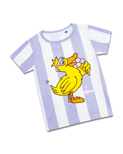 Flida the Duck with Ice Cream Striped T-Shirt for Children