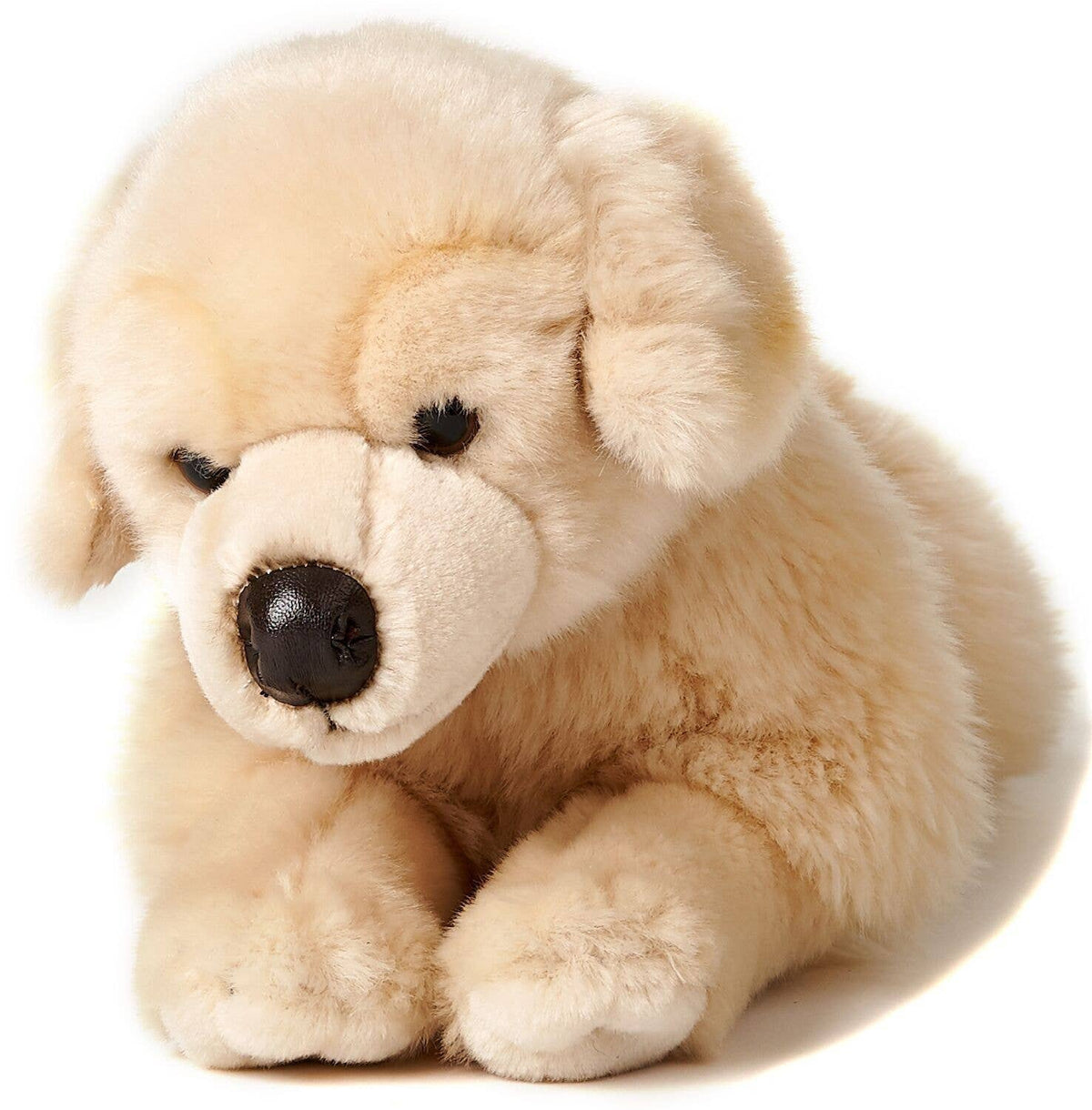 Lying golden retriever plush toy