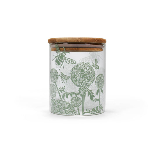 Forest Green Glass Food Storage Jar