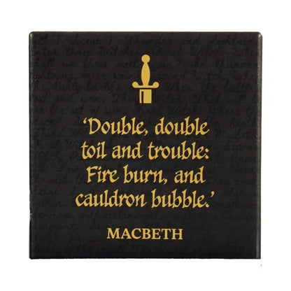 Simple ceramic coaster - Shakespeare (Macbeth)