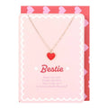 Emaille hartketting, Valentijnskaart voor je beste vriendin