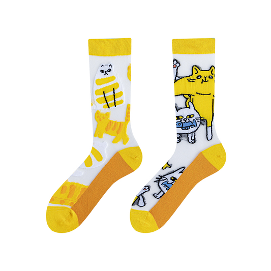 Chaussettes Transparentes Chats