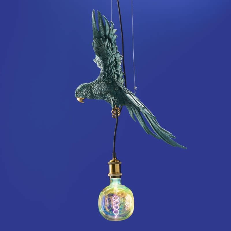 Turquoise Parrot Ceiling Light