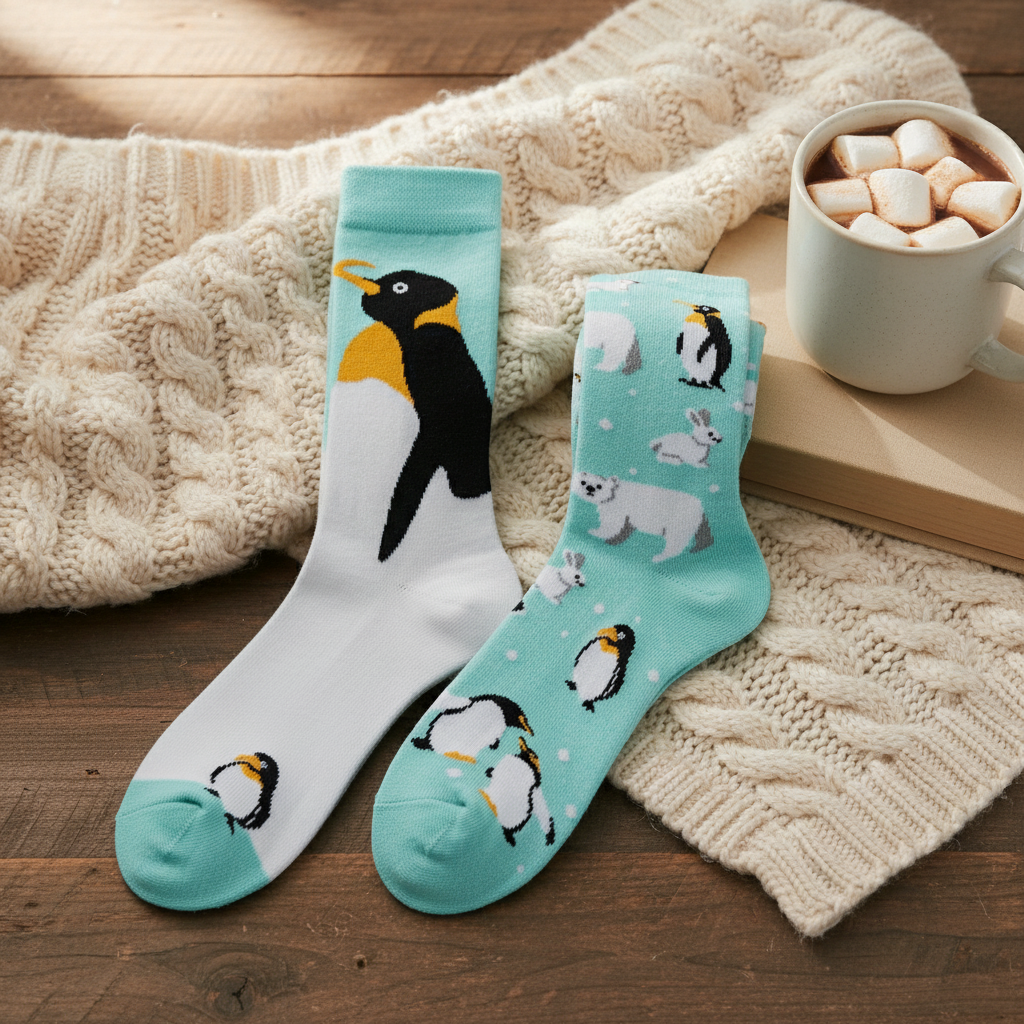 Chaussettes Dépareillées Animaux Polaires