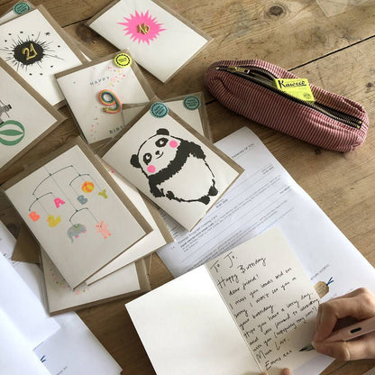 Carte de Vœux avec Patch - Chat Chanceux