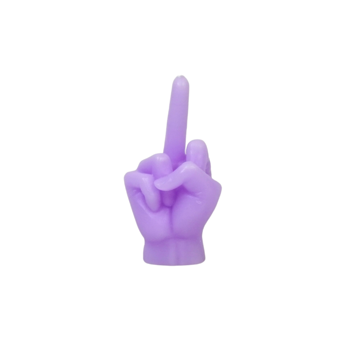 Candle - Middle Finger - Wax - Lilac - 310 grams - 10x9x17 cm