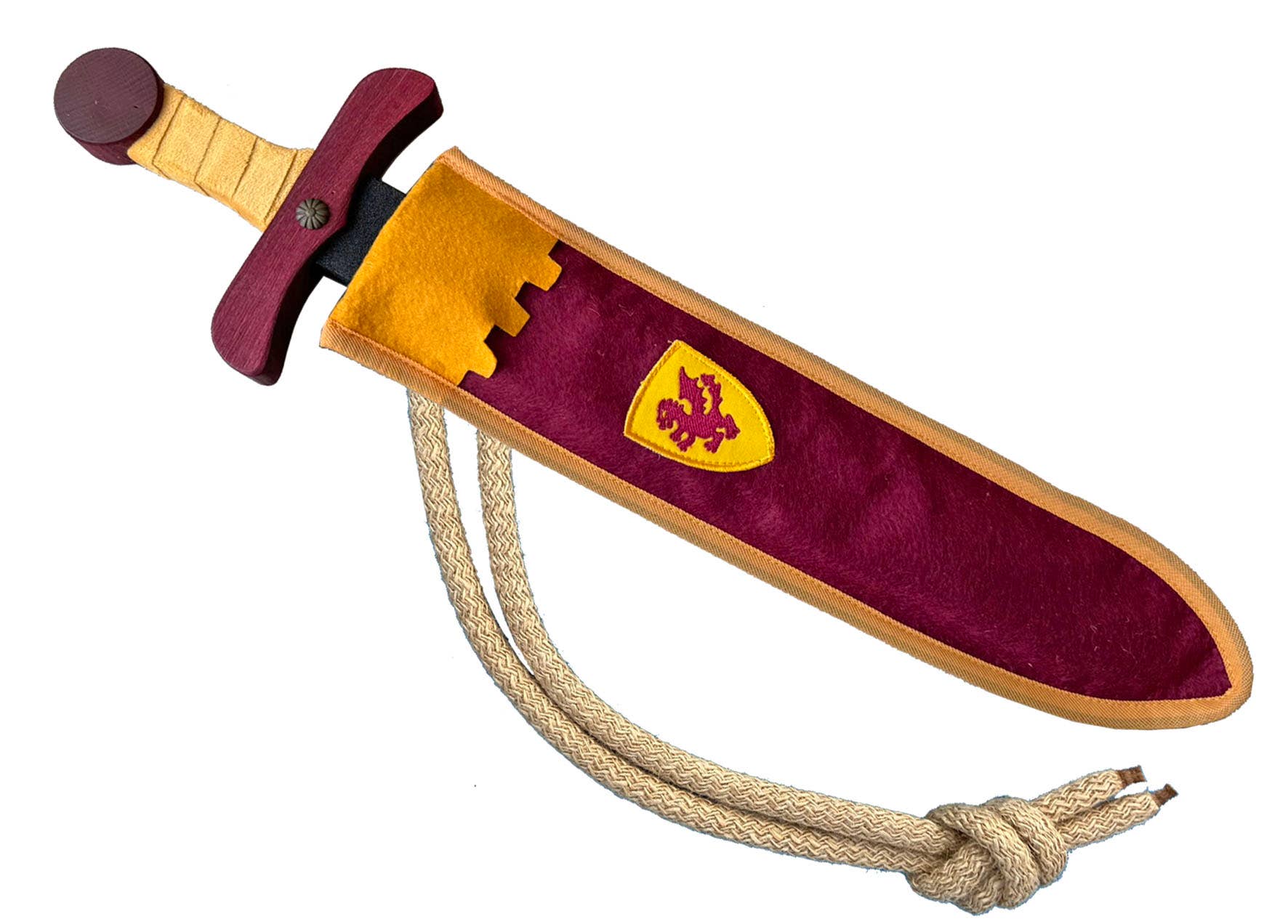 POCHETTE SWORD SOFTIK GRENAT + DRAGON - KALID MEDIEVAL