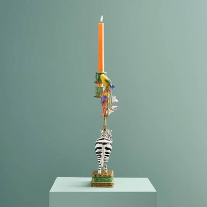 Chandelier zèbre poly/métal, 27 x 9x45 cm