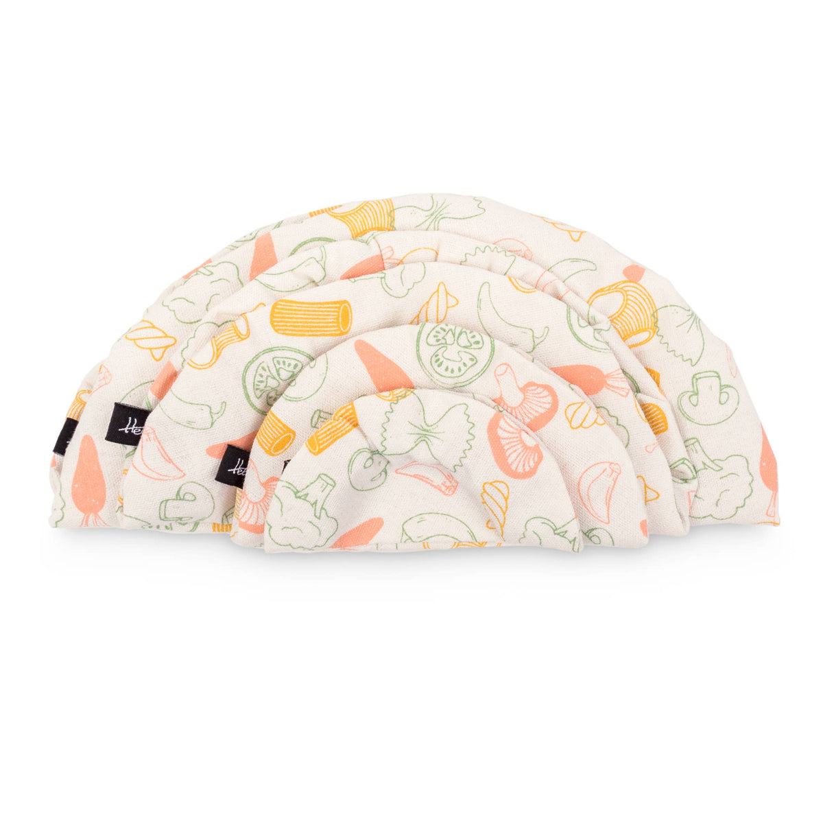 Pack of 4 Food-Printed Dish Lids