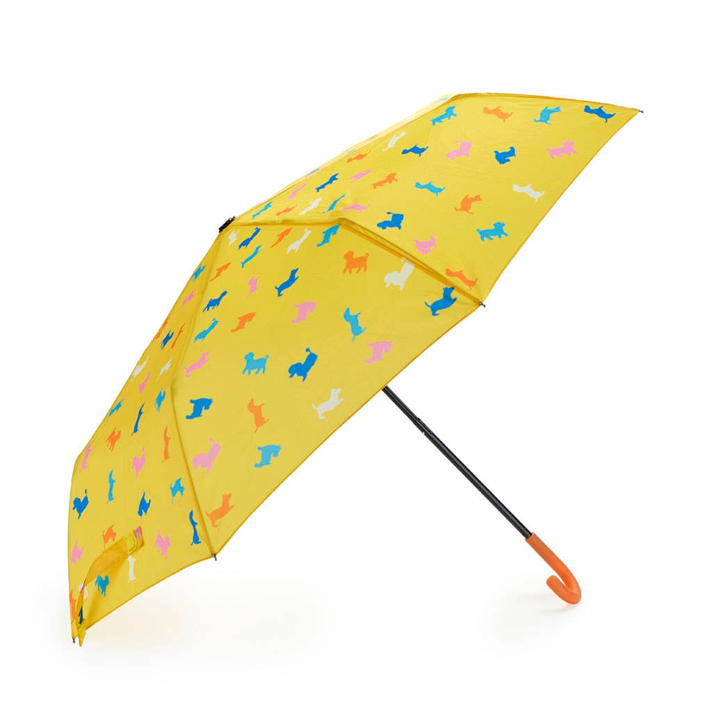 Children's umbrella, Puppymbrella, yellow, with cover, nylon
