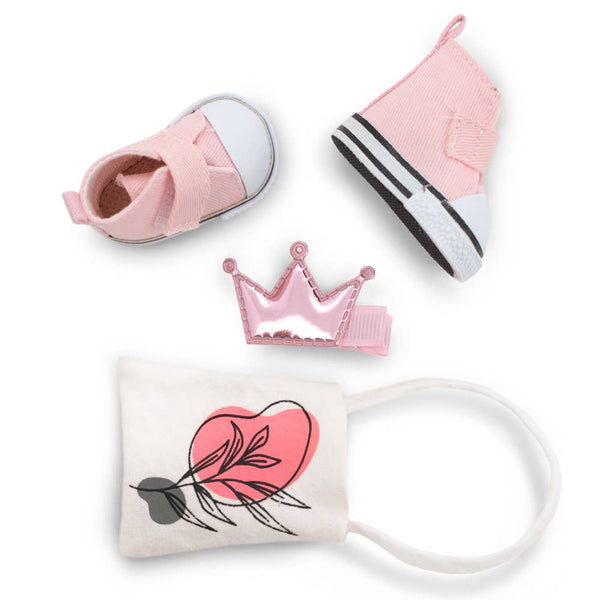 Shoe and accessory set 20 cm