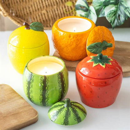 Watermelon-shaped Candle