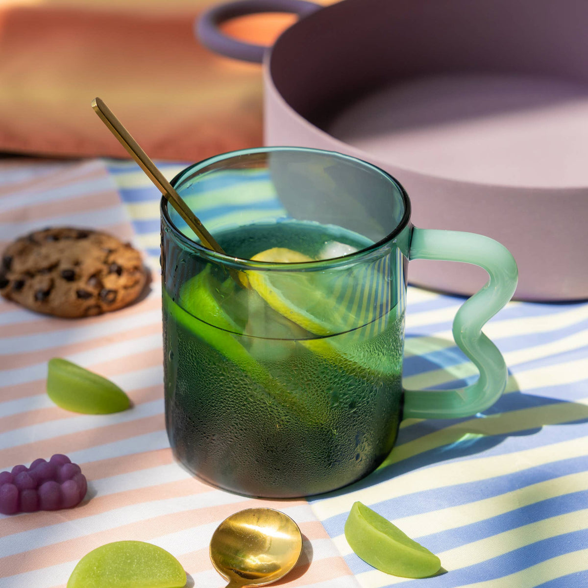 Jade Green Glass Mug