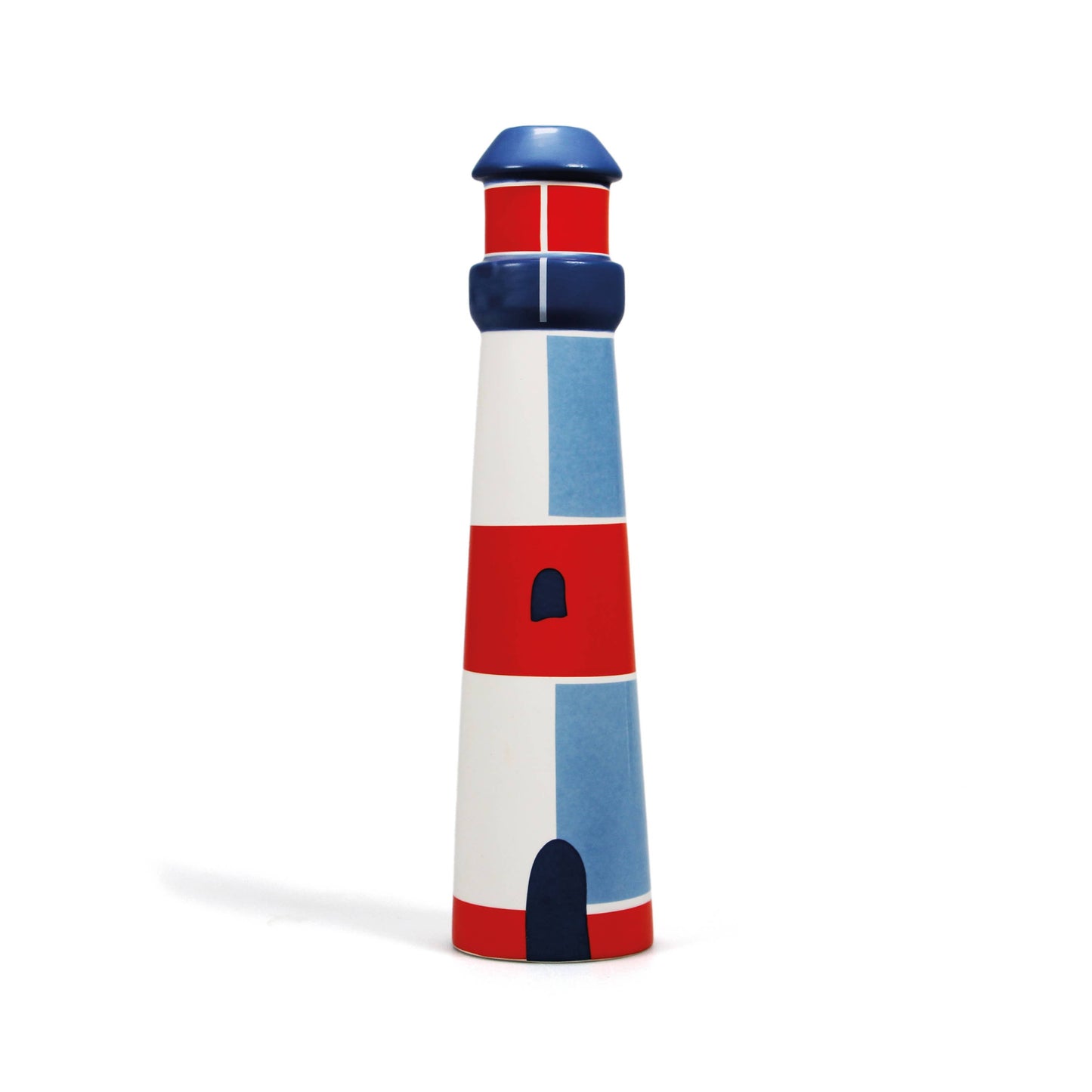Kustzee keramische vaas in de vorm van een vuurtoren