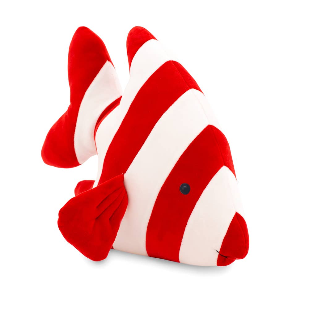 Children's plush toy red striped fish 40 cm