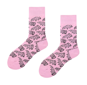 Pizzafeestje met roze sokken