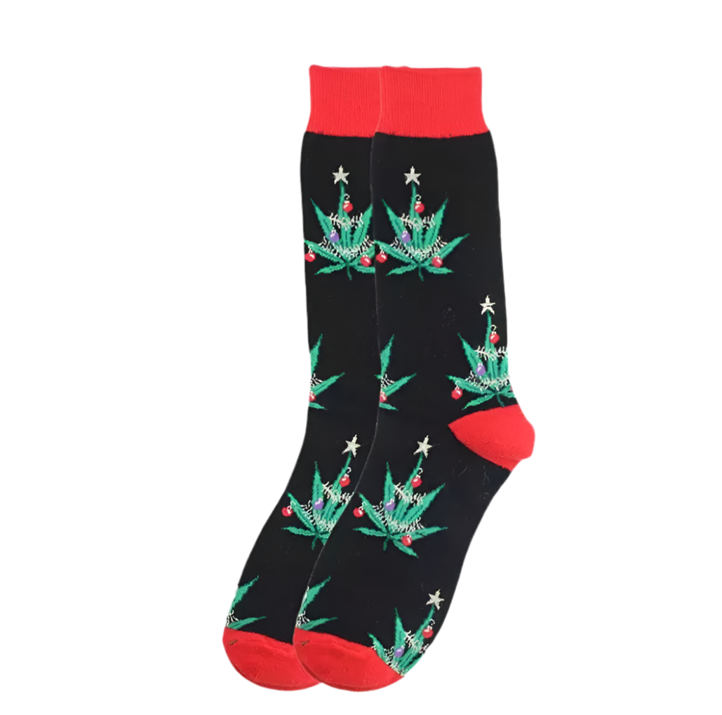 Cannabis Christmas Socks