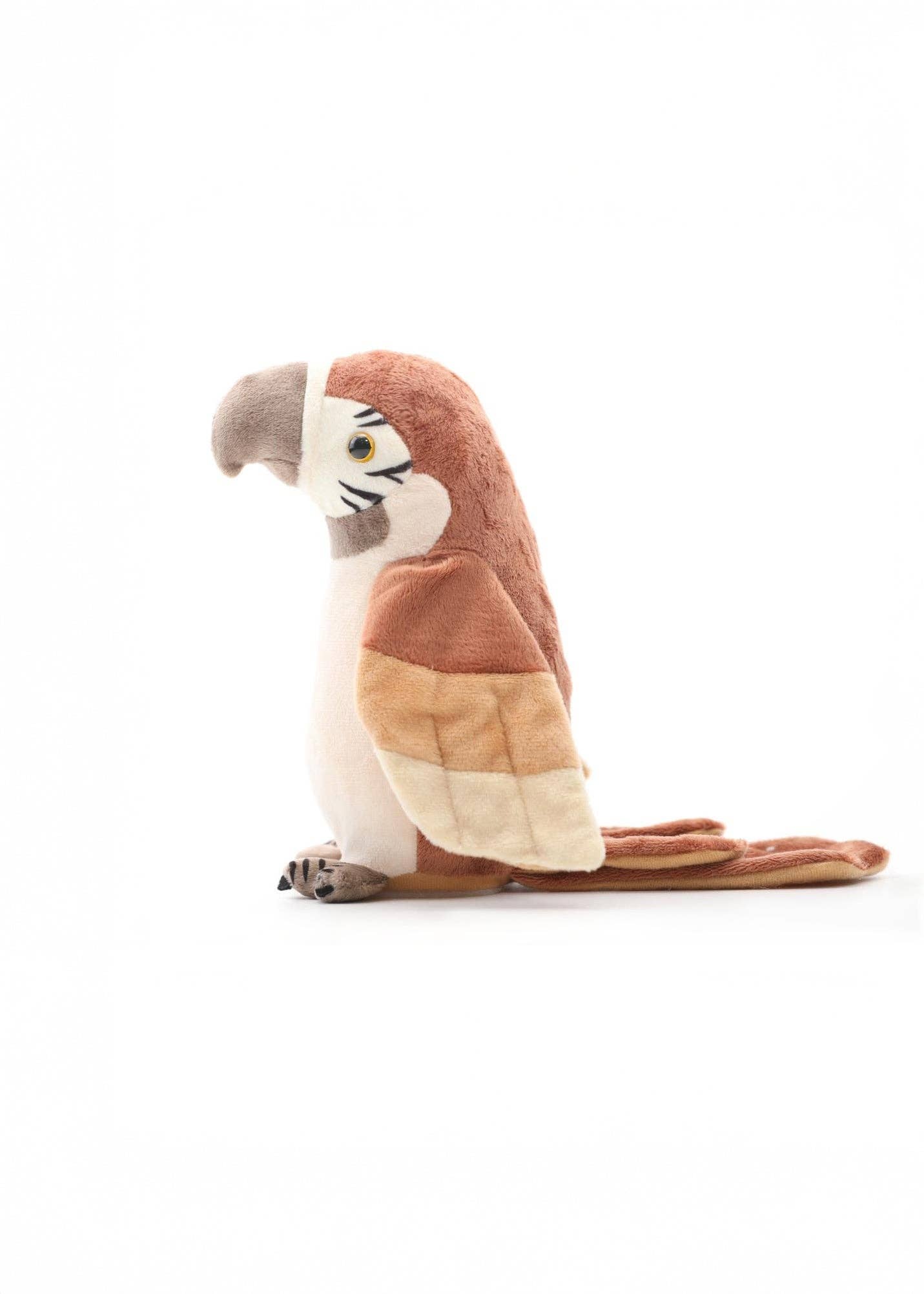 Pierre the Talking Parrot Plush - Rust