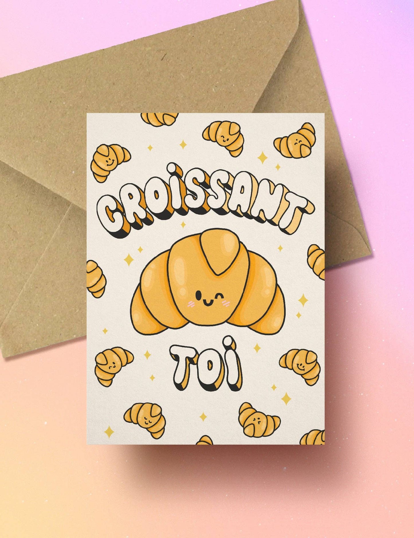 'Croissant – toi' crois en toi carte de vœux croissant | Joanna Behar – vue 1