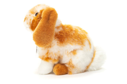 Light brown/white sitting lop rabbit plush toy