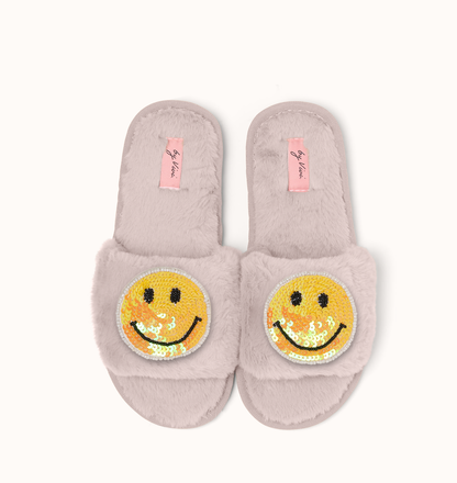 Paire de broches pour Chaussons - Smiley Jaune