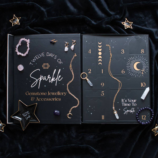 Kerstadventskalender met kristallen sieraden, 12 dagen