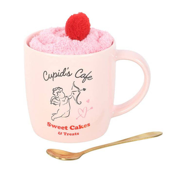 Cupid's Café Cup, Spoon and Socks Set