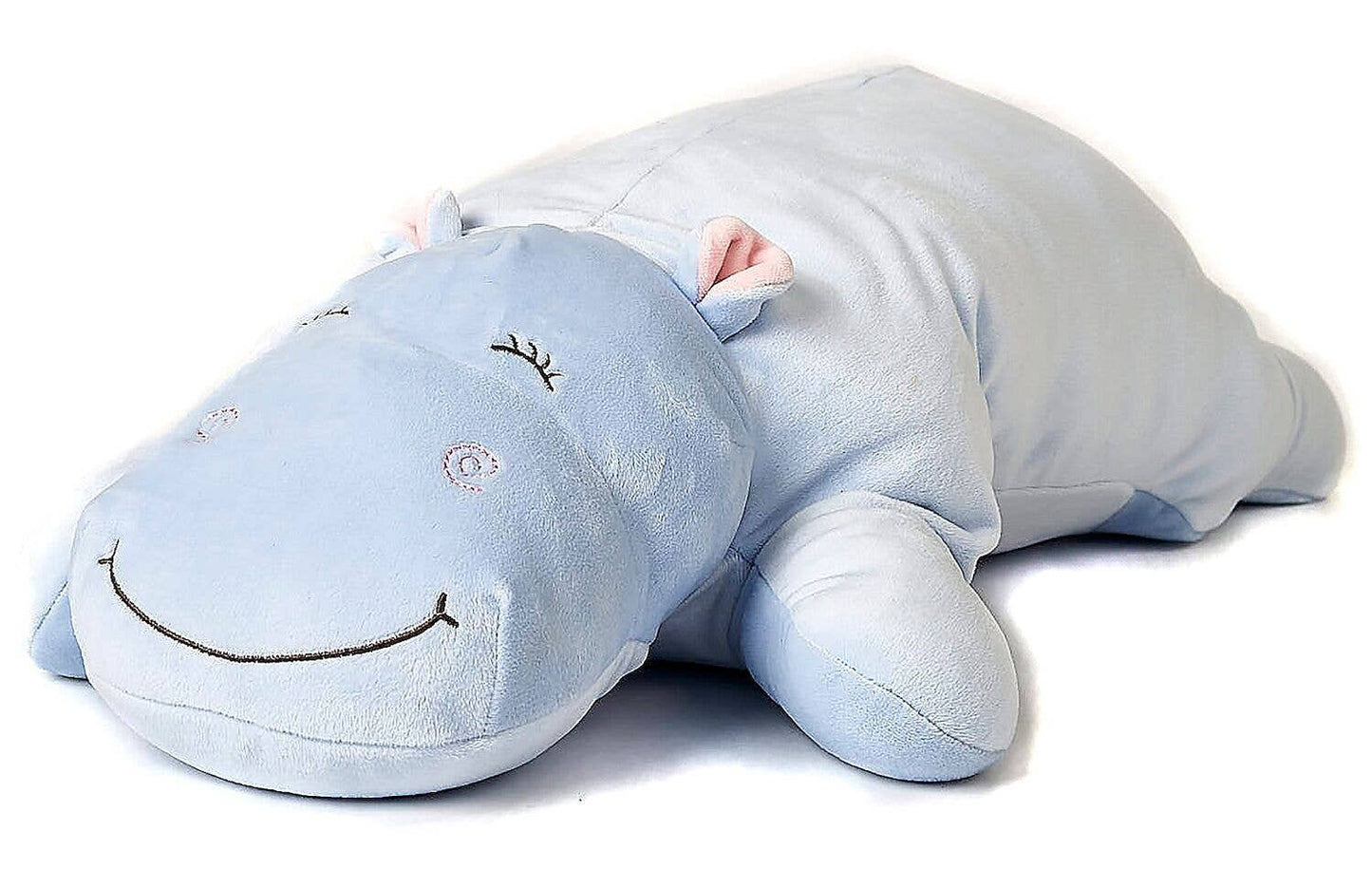 Coussin Hippopotame bleu clair