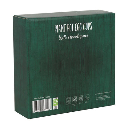 Coquetiers Pots de fleurs avec cuillères