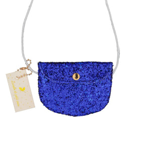 Electric Blue Glitter Coin Purse